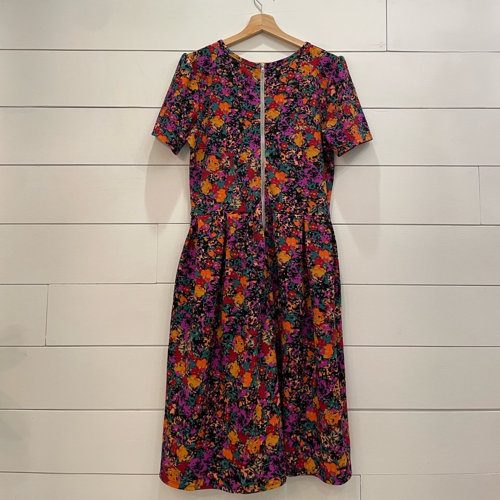 Colorful Zip Back Dress with Pockets LulaRoe XL - Picture 5 of 6